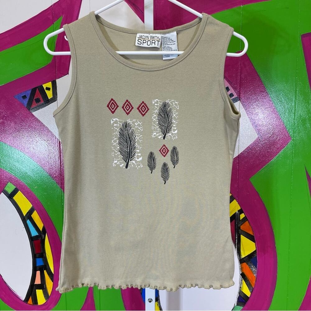 Jaclyn Smith Sport, Vintage Printed Tank Top. Size Small. Excellent condition!